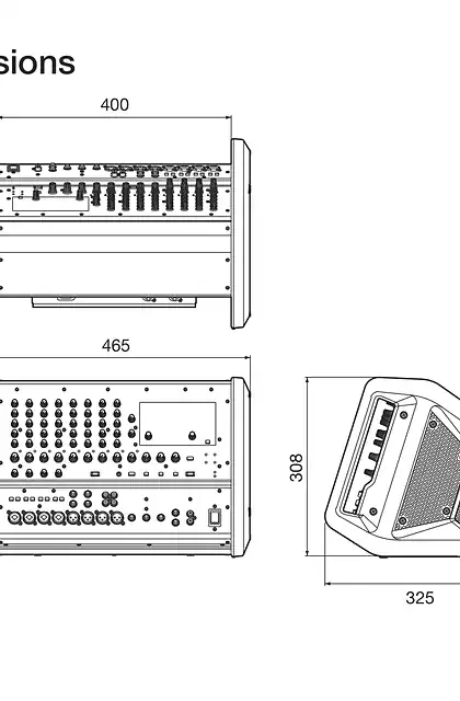 yamaha雅马哈EMX7 Dimensions